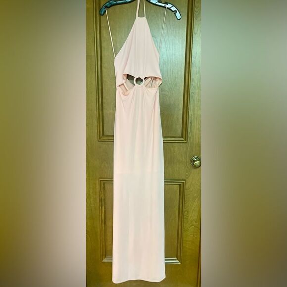 Alice + Olivia Dresses & Skirts - Alice + Olivia Pink Embellished Halter Gown